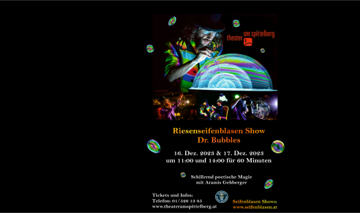 Seifenblasen Show mit Aramis Gehberger aka Dr. Bubbles, Theater am Spittelberg